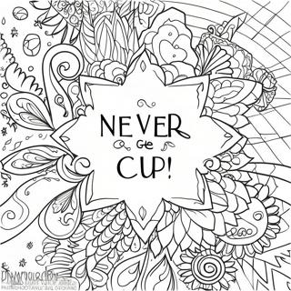 Never Give Up Motivational Quote Coloring Page 45523-36347