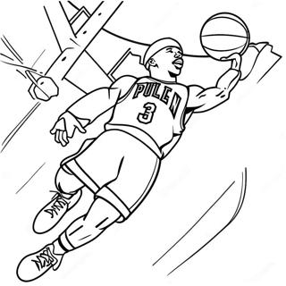 Allen Iverson Slam Dunk Coloring Page 45534-36357