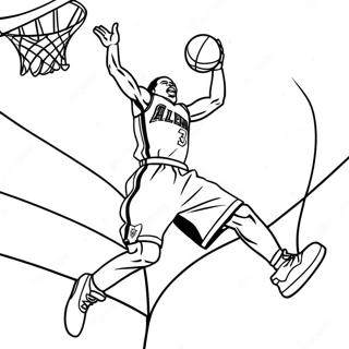 Allen Iverson Slam Dunk Coloring Page 45534-36358