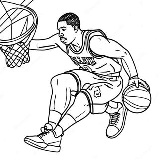 Allen Iverson Slam Dunk Coloring Page 45534-36359