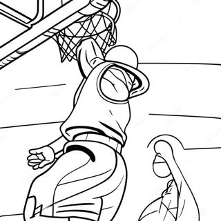 Allen Iverson Slam Dunk Coloring Page 45534-36360