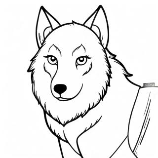 Wolf Anime Coloring Page 45553-36370