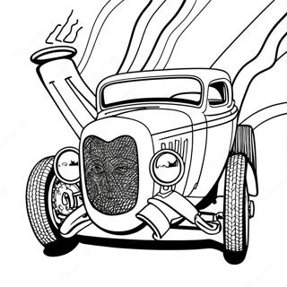 Hot Rod Coloring Pages