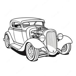 Hot Rod Coloring Page 4556-3754