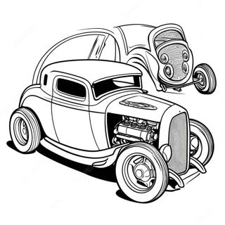 Hot Rod Coloring Page 4556-3755