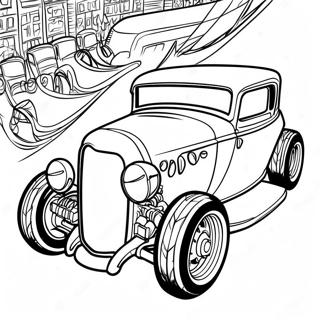 Hot Rod Coloring Page 4556-3756