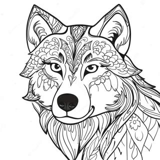 Wolf Face Coloring Page 45583-36405