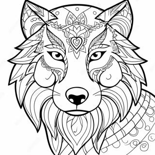 Wolf Face Coloring Page 45583-36406