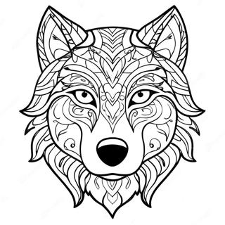 Wolf Face Coloring Page 45583-36407