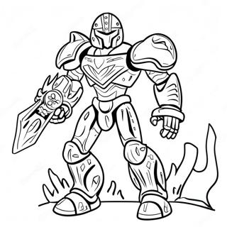 Bionicle Heroic Warrior Coloring Page 45594-36402