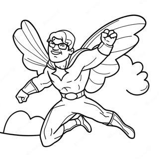 Homelander Flying In The Sky Coloring Page 45614-36424