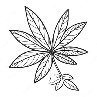 Pot Leaf Coloring Page 45623-36426