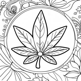 Pot Leaf Coloring Page 45623-36428