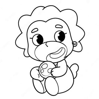 Cute Maggie Simpson With A Pacifier Coloring Page 45634-36438