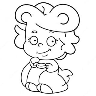 Cute Maggie Simpson With A Pacifier Coloring Page 45634-36439