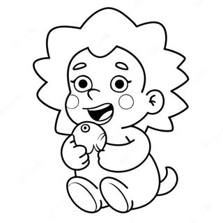 Cute Maggie Simpson With A Pacifier Coloring Page 45634-36440