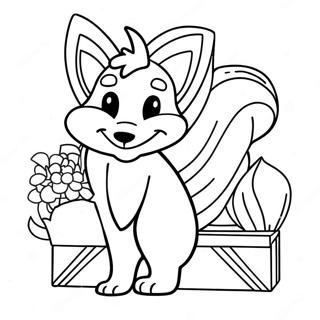 Lankybox Foxy Coloring Page 45643-36442