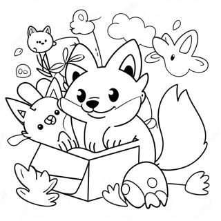 Cute Lankybox Foxy With Friends Coloring Page 45644-36446