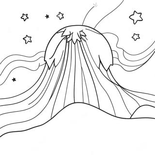 Magical Aurora Night Sky Coloring Page 45654-36453