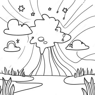 Magical Aurora Night Sky Coloring Page 45654-36455