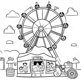 County Fair Fun Activities Coloring Page 45673-36466