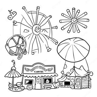 County Fair Fun Activities Coloring Page 45673-36468