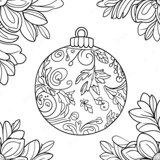 Adorable Christmas Ornament Coloring Page 4567-3765