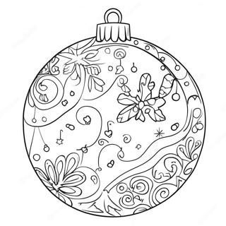 Adorable Christmas Ornament Coloring Page 4567-3766