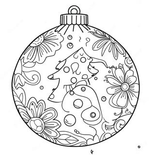 Adorable Christmas Ornament Coloring Page 4567-3768