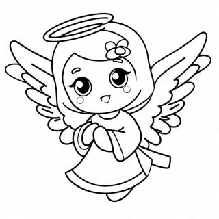 Cute Anime Angel With Wings Coloring Page 45684-36482