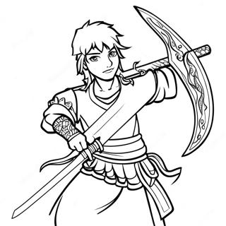 Sanemi With His Sword Coloring Page 45694-36485