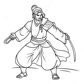 Sanemi With His Sword Coloring Page 45694-36487