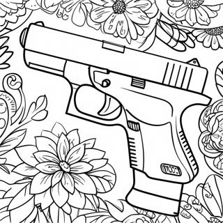 Glock Handgun Coloring Page 45703-36490