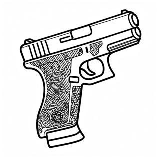 Glock Handgun Coloring Page 45703-36492