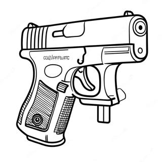 Glock Pistol With Accessories Coloring Page 45704-36493