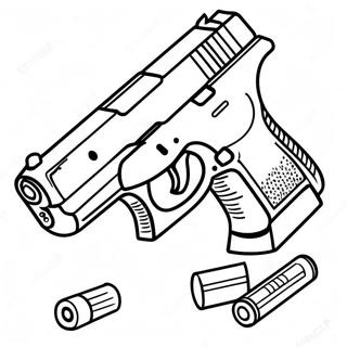 Glock Pistol With Accessories Coloring Page 45704-36494