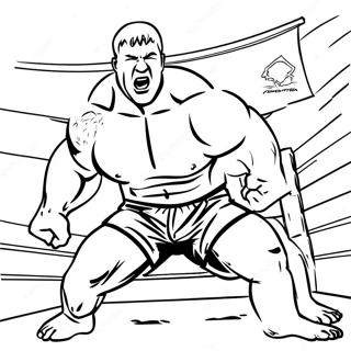 Brock Lesnar Intense Action Coloring Page 45713-36499