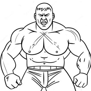 Brock Lesnar Intense Action Coloring Page 45713-36500