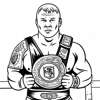 Brock Lesnar With Championship Belt Coloring Page 45714-36502