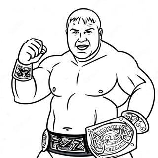 Brock Lesnar With Championship Belt Coloring Page 45714-36503