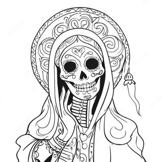 Santa Muerte Coloring Pages