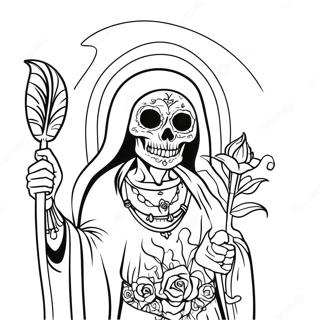 Santa Muerte Coloring Page 45723-36507