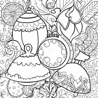 Colorful Spanish Christmas Ornaments Coloring Page 45754-36534