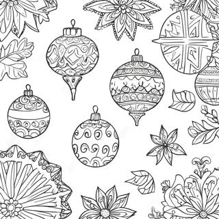 Colorful Spanish Christmas Ornaments Coloring Page 45754-36535