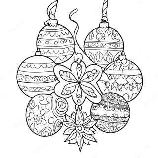 Colorful Spanish Christmas Ornaments Coloring Page 45754-36536