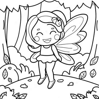 Enchanting Fairy In A Magical Forest Coloring Page 45764-36542