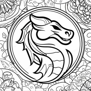 Mortal Kombat Logo Coloring Page 4576-3774