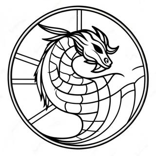 Mortal Kombat Logo Coloring Page 4576-3775