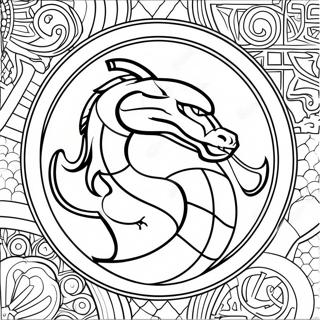 Mortal Kombat Logo Coloring Page 4576-3776