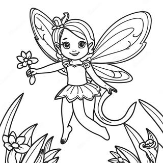 Black Fairy Coloring Page 45773-36545